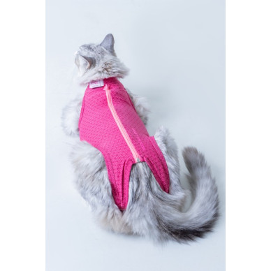 Îmbrăcăminte de Protecție UltraTech – Exclusiv pentru Pisici Nr. 2 Roz (UV 50 plus, Antimicrobian, Dry)